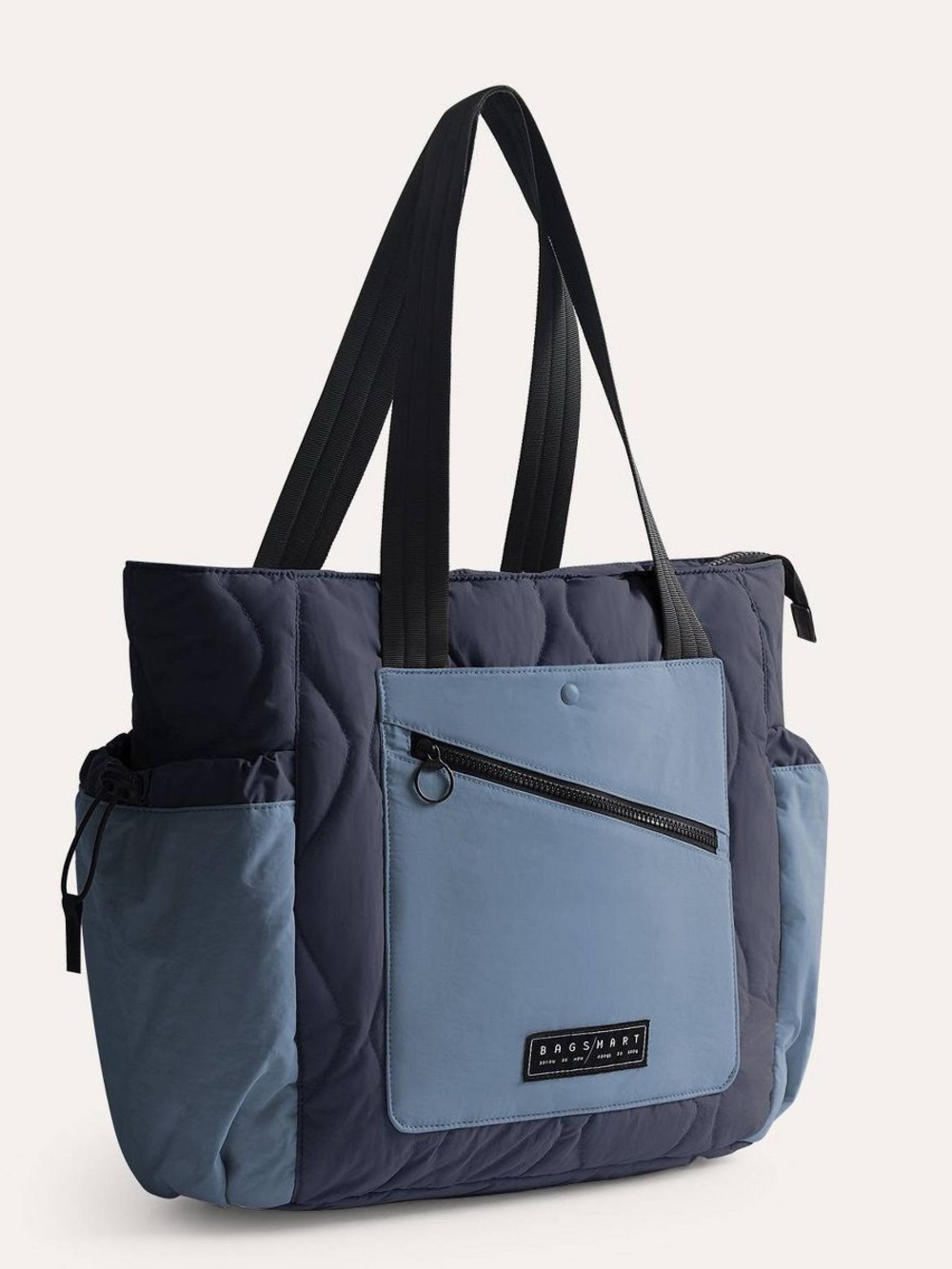BAGSMART Paz 23L Quilted Laptop Tote – Two-Tone Blue – NWT